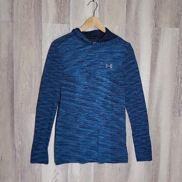 🛍Under Armour Womens M Running‎ Pullover Threadborne Fitted Heatgear Hooded - Picture 1 of 7